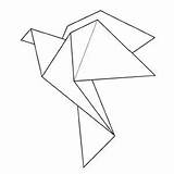Origami Vogel Mrprintables Geometrico sketch template