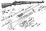 Garand M1 Rifle Parts Drawing Diagram Exploded Canada Bm59 Drawings Gun Rifles Emulation Em Wwii If Disassembly Firearm Ammo Line sketch template