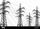 Transmission Drawing Power Electric Line Lines Electricity Illustration Towers Wires Supply Ene Alternative Alamy Concept sketch template