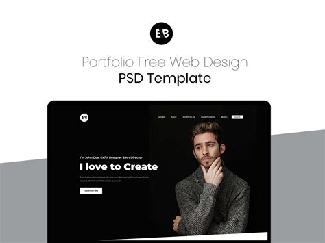 page portfolio website template  psd  vrogueco