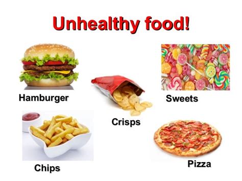 healthy  unhealthy food table