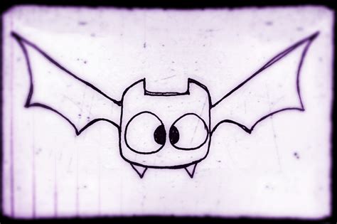 draw  cute cartoon bat easy step  step tutorial feltmagnet