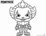 Pennywise Coloring Pages Clown Cartoon Printable Draw Style Color Kids Print Getdrawings Getcolorings Template sketch template