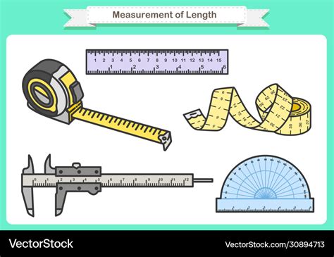 measurement length objects   ruler tape vector image