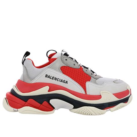 balenciaga outlet triple  running sneakers  leather  micro mesh