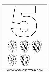 Number Coloring Worksheets Numbers Printable Pages Preschool Kindergarten Worksheet Worksheetfun Counting Kids Math Five Printables Pre Tracing Year Sheets Activity sketch template