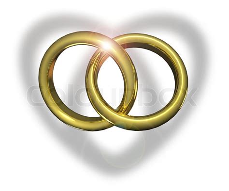 goldene hochzeit ringe miteinander verbunden stockfoto colourbox