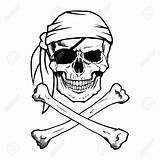 Pirate Skull Crossbones Jolly Roger Drawing Drawings Illustration Skeleton Simple Clipart Stock Tattoo Vector Sketch Tattoos Depositphotos Coloring Pirates Bandana sketch template