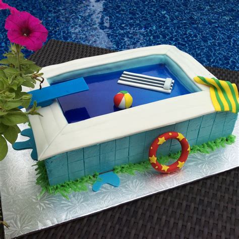 Life Is Better By The Pool Swimming Pool Cake Pool Cake