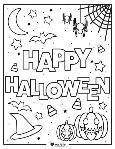 halloween coloring page  variety  childrens charity  st louis
