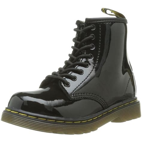 dr martens brooklee black patent ankle boots yakelo