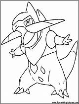 Coloring Pokemon Dragon Pages Fraxure Color Colouring sketch template