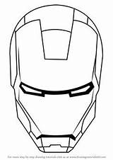 Iron Man Drawing Draw Helmet Cartoon Step Mask Suit Face Easy Drawings Avengers Ironman Drawingtutorials101 Para Sketch Outline Coloring Pages sketch template