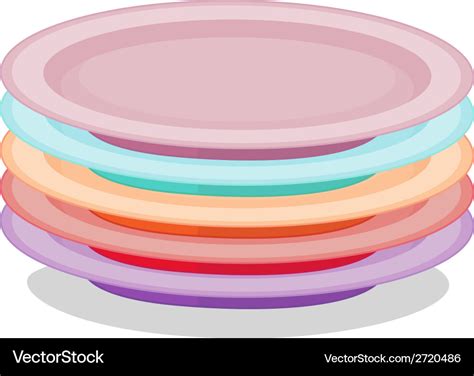 stack  plates royalty  vector image vectorstock
