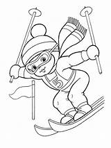 Ski Hiver sketch template