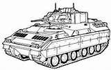 Bradley Vehicle Vehicles Army Clip Clipart Tank Military Drawing Pages Fighting Truck Coloring Tracked Colouring Abrams M1 Print Cliparts Old sketch template
