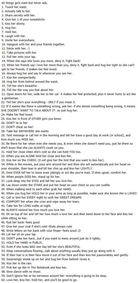 60 Things A Girl Wants But Will Never Ask Relationship Questions To