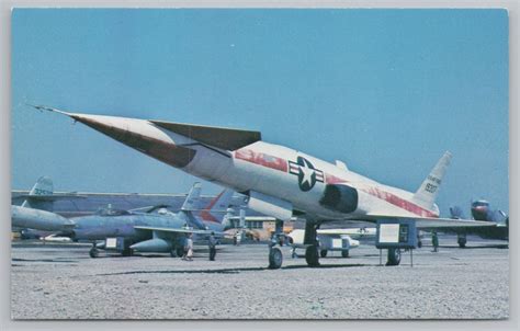 aircraftnorth american   supersonic test vehicle stats backvintage postcard