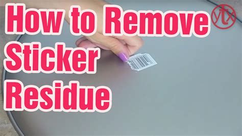 remove sticker residue youtube