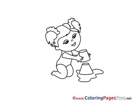 sandbox girl   coloring pages