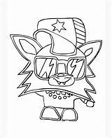Coloring Moshi Monsters Pages Star sketch template