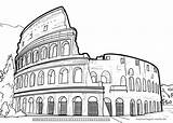 Malvorlagen Rom Ausmalbilder Ausmalen Kolosseum Kinder Erwachsene Zeichnen Vorlagen Skizzen sketch template