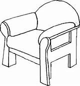 Armchair Coloring Pages Furniture sketch template