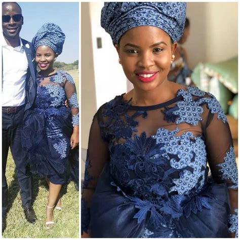 tswana bride  modern shweshwe traditional wedding attire clipkulture
