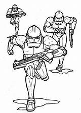 Wars Clone Trooper Droids Troopers Tropper Coloringhome Getcolorings Sketchite sketch template