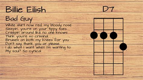 billie eilish bad guy ukulele tutorial  lyrics youtube