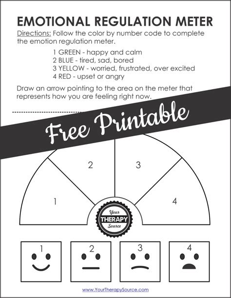 printable emotional regulation worksheets customize  print