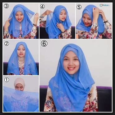 tutorial hijab segi empat paris  pesta simpel modis