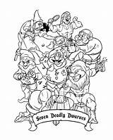 Coloring Deadly Sins Pages Seven Sleepy Dwarf Library 800px 58kb Popular Clip sketch template