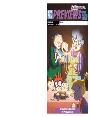 fillable  kids   releases sep previews kids  item fax