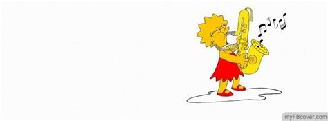 Lisa Simpson Playing Saxophone Facebook Cover Timeline