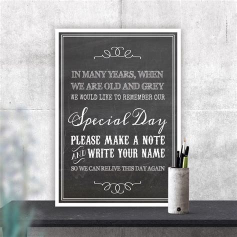 guest book poem special day chalkboard style wedding sign buy