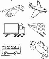 Transporte Transportes Medios Fichas Colectivo Meios sketch template