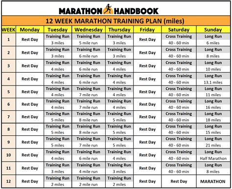 marathon handbook  week marathon