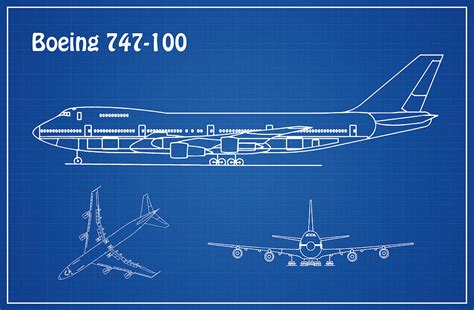 boeing   airplane blueprint drawing plans  schematics   boeing