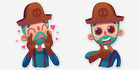 stickers moka and eric on behance messenger stickers