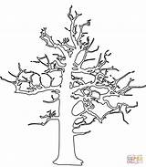 Tree Coloring Dead Printable Pages Drawing Supercoloring 91kb 1200px 1046 sketch template