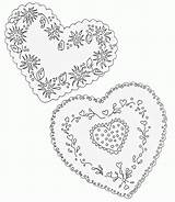 Lace Hearts Coloring Valentine Pages Sheknows Guardian sketch template
