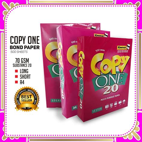 copy  bond paper gsm substance  shortalong sheets