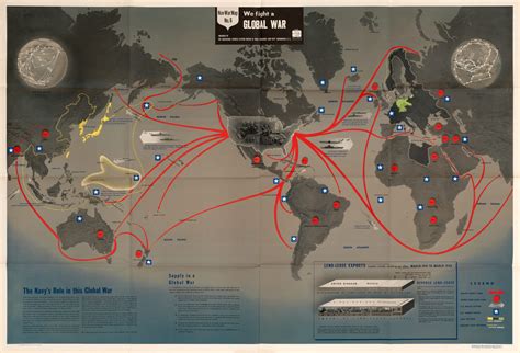 striking world war  nav war map issued    navy rare antique maps