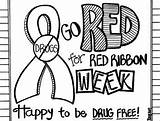 Ribbon Red Week Coloring Pages Drug Sheet Sheets Drawing Teacherspayteachers Drugs Projects Say Activities Go Travel Kids Getdrawings Kindergarten Activity sketch template