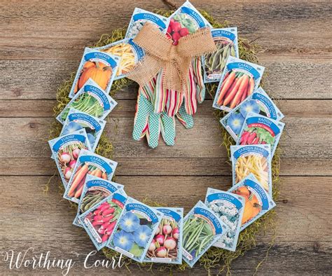 adorable seed packet garden themed wreath worthing court