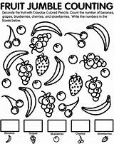 Coloring Fruit Pages Counting Spirit Kids Fruits Crayola Food Jumble Printables Esl Color Learningenglish Kindergarten Worksheets Math Many Count Colouring sketch template
