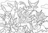 Eevee Evolutions Evolution Malvorlagen Sheets Pokémon Ausmalen Evoluções Adult Scans Bulbasaur Jungen Malbücher Pferde Coloriages sketch template