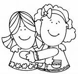 Coloring Pages Friends Hugging Girl Coloringpagesfortoddlers Kids sketch template