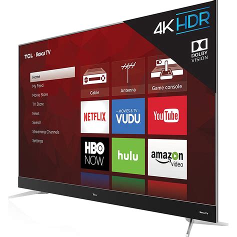 Tcl 55 4k Uhd Dolby Vision 2017 Roku Smart Led Tv W Wi Fi And Ethernet